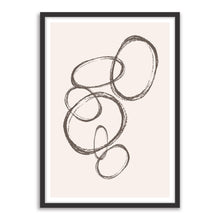 Load image into Gallery viewer, Framed poster of abstract cirles
