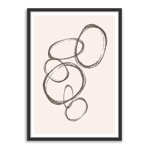 Framed poster of abstract cirles